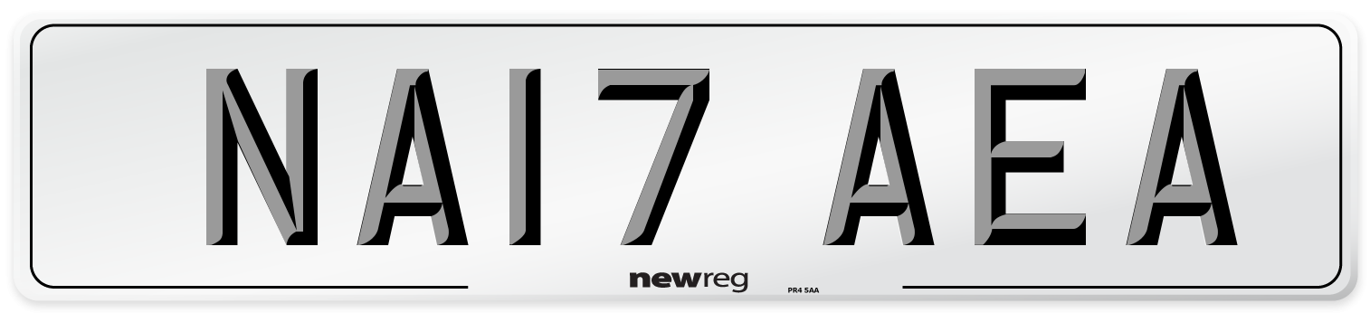 NA17 AEA Number Plate from New Reg